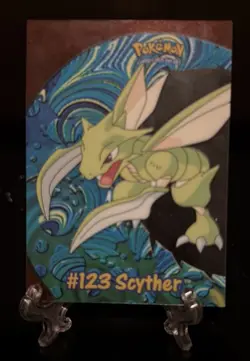 2000 TOPPS POKEMON TV ANIMATION CLEAR CARDS #PC9 SCYTHER - Image 1