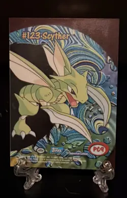 2000 TOPPS POKEMON TV ANIMATION CLEAR CARDS #PC9 SCYTHER - Image 2