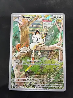 Meowth - 106/094 - Illustration Rare - Phantasmal Flames - Pokemon Card - NM/M - Image 1