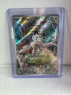 Meowth 106/094 Pokemon Card Phatasmal Flames Secret rare Holo English Near Mint - Image 1