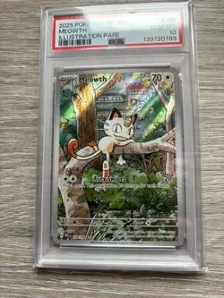 Pokemon TCG Meowth Phantasmal Flames Card 106/094 PSA 10 Illustration Rare - Image 1