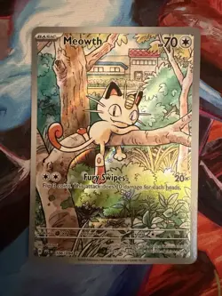 Pokemon TCG Meowth 106/094 Phantasmal Flames Near Mint Condition Card - Image 1