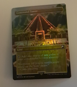 Command Tower Borderless FOIL EX Ixalan Jurassic World Magic the Gathering MTG - Image 1