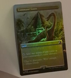 Command Tower Borderless FOIL EX Ixalan Jurassic World Magic the Gathering MTG - Image 2