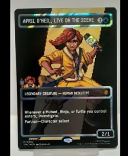 April O'Neil, Live on the Scene Borderless Surge Foil - TMNT Magic The Gathering - Image 1