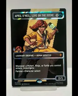 April O'Neil, Live on the Scene Borderless Surge Foil - TMNT Magic The Gathering - Image 2