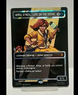 April O'Neil, Live on the Scene Borderless Surge Foil - TMNT Magic The Gathering - Image 3