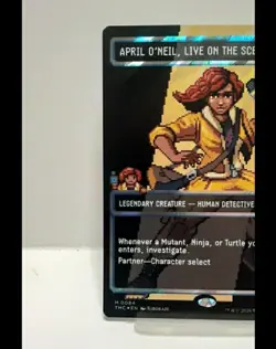 April O'Neil, Live on the Scene Borderless Surge Foil - TMNT Magic The Gathering - Image 4