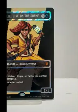 April O'Neil, Live on the Scene Borderless Surge Foil - TMNT Magic The Gathering - Image 5