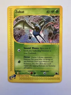 Pokemon Zubat Skyridge 117/144 Common Basic 40 HP Regular English Card - Image 1