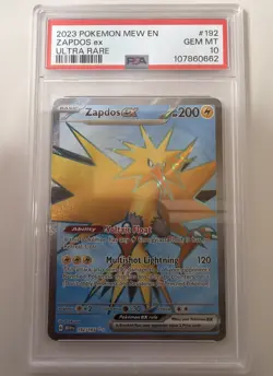 PSA 10 Pokemon TCG Zapdos ex Scarlet & Violet 151 - 192/165 Holo Ultra Rare - Image 1