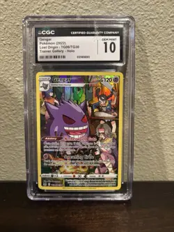 Pokemon Lost Origin TG06/TG30 Gengar Trainer Gallery Holo CGC 10 Gem Mint a - Image 1
