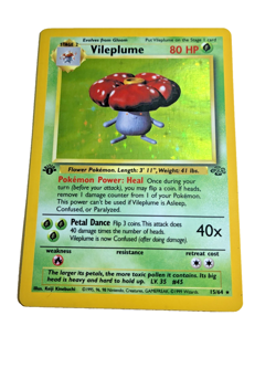 Vileplume 15/64 Holo Rare 1st Edition Jungle LP Pokemon - Image 1