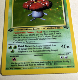 Vileplume 15/64 Holo Rare 1st Edition Jungle LP Pokemon - Image 4