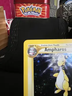 Pokemon Ampharos Neo Genesis Holo Rare Unlimited 17/111 2000 80 HP English - Image 2
