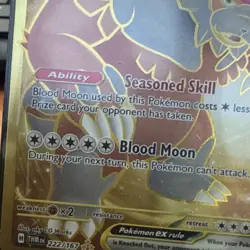 Pokemon Bloodmoon Ursaluna EX 222/167 Twilight Masquerade Secret Rare Holo EN 2… - Image 2
