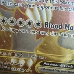 Pokemon Bloodmoon Ursaluna EX 222/167 Twilight Masquerade Secret Rare Holo EN 2… - Image 3