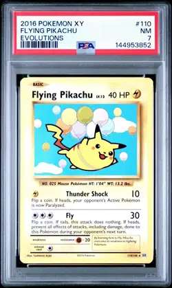 2016 Pokemon XY Evolutions Surfing Pikachu #111 PSA 7 NM - Image 1