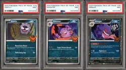 PSA 9 MINT GASTLY HAUNTER GENGAR BUNDLE 2024 TRICK OR TRADE POKEMON TCG - Image 1
