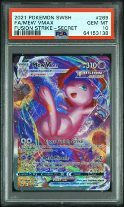 Mew Vmax 269/264 Sword & Shield Fusion Strike PSA 10 Graded Pokemon Card - Image 1
