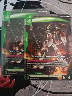 X 2 Gundam Card Game Newtype Rising Gundam Deathscythe GD01-025 LR Holo Foil - Image 1