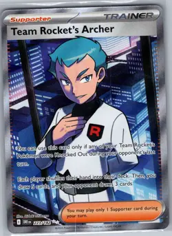 Team Rocket's Archer 223/182 SV10: Destined Rivals - Pokemon Card - NM - Image 1