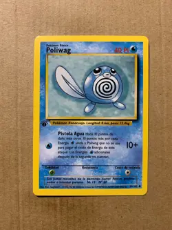 1st Edition SPANISH Poliwag 59/102 Base Set - Common Pokemon Card - NM/Mint - Image 1