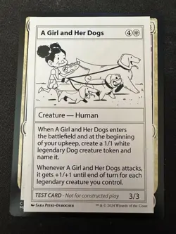 MTG Mystery Booster 2 Playtest Cards - A Girl and Her Dogs (NM) - Image 1