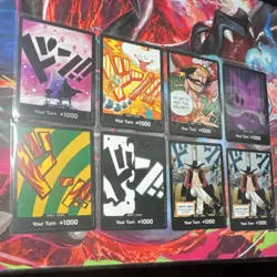 Bandai One Piece CCG 8 Card Lot Roger Nami Choper Mihawk etc Regular English - Image 1