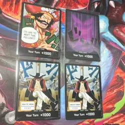 Bandai One Piece CCG 8 Card Lot Roger Nami Choper Mihawk etc Regular English - Image 3