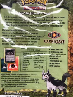 Pokemon Cards: Sealed EX Power Keepers Dark Blast Deck - Image 3