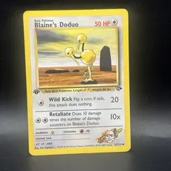 Pokemon TCG Blaine's Doduo 61/132 Gym Challenge 1st Edition Colorless Common - Image 1