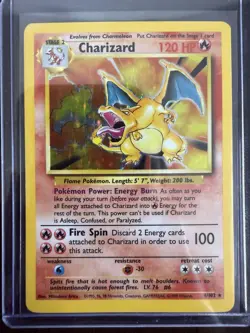 Pokemon TCG WOTC 1999 Base Set CHARIZARD 4/102 Holo Rare Unlimited Holographic! - Image 1