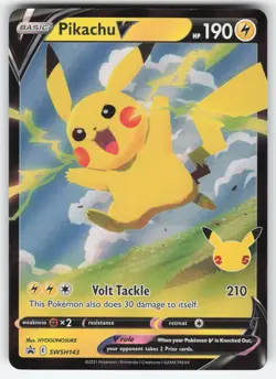 Pikachu V SWSH143 Pokemon TCG Sword & Shield Promo NM - Image 1