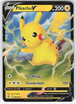 Pikachu V 086/264 Pokemon TCG SWSH08: Fusion Strike NM - Image 1