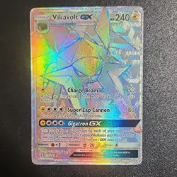 Pokemon Vikavolt GX Secret Rare Full Art 152/145 240 HP Holo SM-Guardians Rising - Image 1