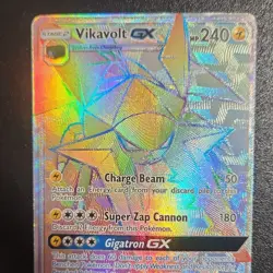 Pokemon Vikavolt GX Secret Rare Full Art 152/145 240 HP Holo SM-Guardians Rising - Image 2