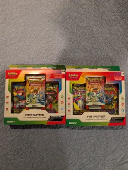 Pokemon TCG First Partner Illustration Collection Box Series 1 (LOT OF 2) SEALED - Image 1