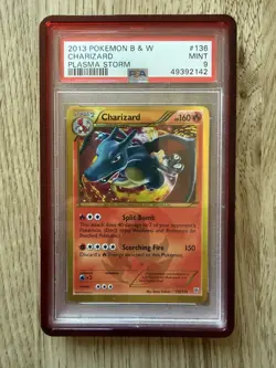 2013 POKEMON B&W PLASMA STORM #136 CHARIZARD PSA 9 - Image 1