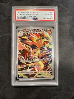 POKEMON PSA 10 Ethan’s Typhlosion Illustration Rare #190 Destined Rivals - Image 1