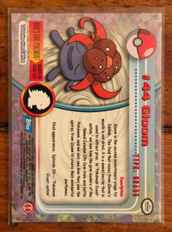 1999 Topps Pokemon Gloom #44 TV Animation Edition Blue Logo 1st Series - NM/LP - Image 2