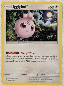 Igglybuff SM - Cosmic Eclipse 168/236 Uncommon NM Pokemon - Image 1