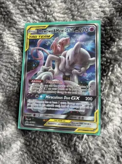 Pokemon Mewtwo & Mew GX TAG TEAM card, Alternate Full Art Promo card no: SM191 - Image 1