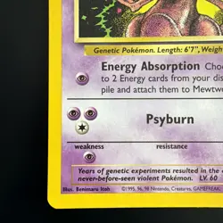 Mewtwo Black Star Promo 14 WOTC 1999-2000 Pokemon TCG Card Vintage Rare LP - Image 3