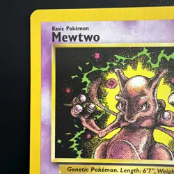 Mewtwo Black Star Promo 14 WOTC 1999-2000 Pokemon TCG Card Vintage Rare LP - Image 4
