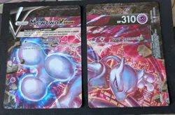 Mewtwo V-Union Holo Promo SWSH 159 & 160 MP/NM Pokemon Card Bundle - Image 1