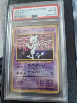 PSA 8 Mewtwo #150 1998 Vending Series 3 Promo Pokemon Card Japanese - Image 1