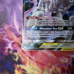 NM! Mewtwo & Mew GX SM191 Sun & Moon Tag Team Alt Art Promo Pokemon Card! - Image 5