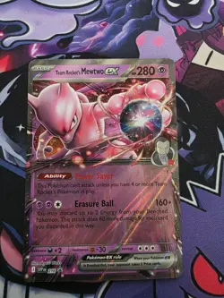Team Rockets Mewtwo Ex SVP 216 Destined Rivals Black Star Promo Pokemon Card NM - Image 1