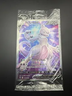 Pokemon Go TCG Mewtwo v SWSH229 Holo Promo Card - Image 1